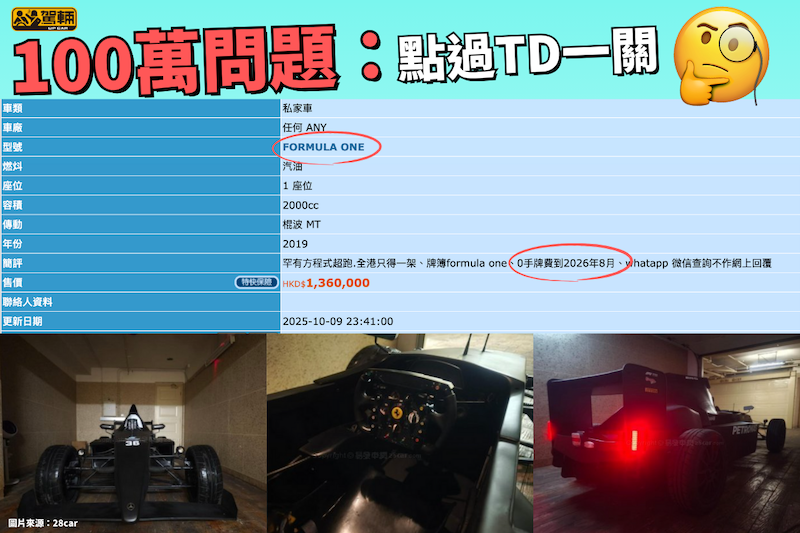 二手有牌費F1求售